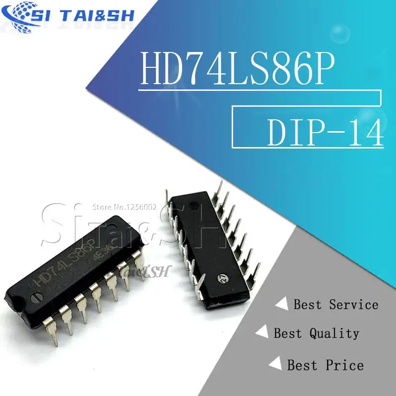 10pcs hd74ls86p dip14 hd74ls86 dip sn74ls86n dip-14 74 ls86 sn74ls86an neu und original ic