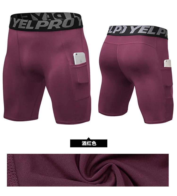 Sport-Shorts für Herren, Kompressions-Laufshorts mit Tasche, schnell trocknend, Workout, Fitnessstudio, Shorts, Fitness, Sport-Leggings für Herren – Detail 17