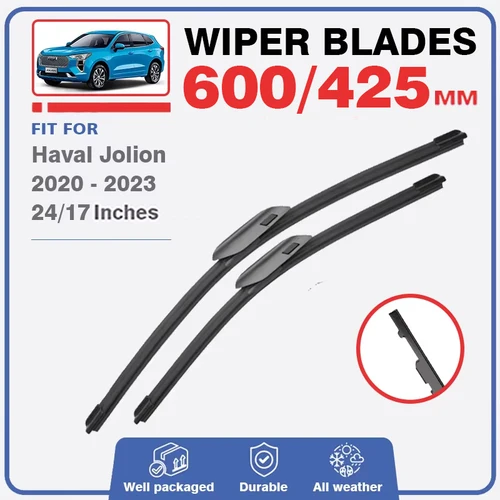 Imagen 2 del producto Escobillas de limpiaparabrisas delanteras/traseras para Haval Jolion 2021 2022 2023 Jolyon HEV, accesorios híbridos para parabrisas, ventana de cepillo