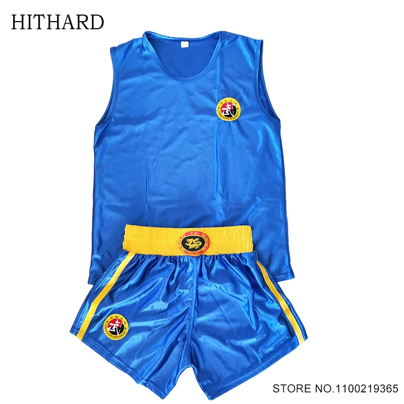 Muay Thai Shorts MMA T Shirt Men Women Child Boxing Shorts Singlet Set Gym Wushu Sanda Crossfit Combat Martial Arts Clothing