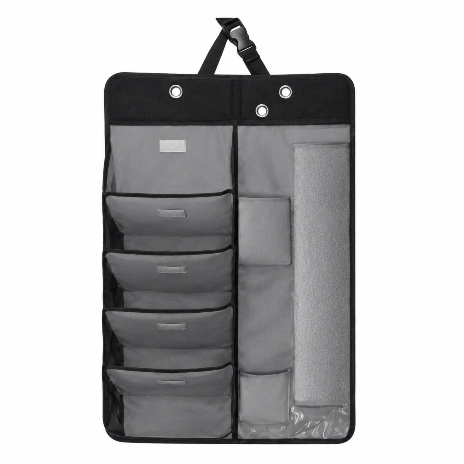 Car Seat-Back Storage Organizer Structured Hanging Seat-Back Organizer with S-Hooks Tool-No-Cost Installation Portable
