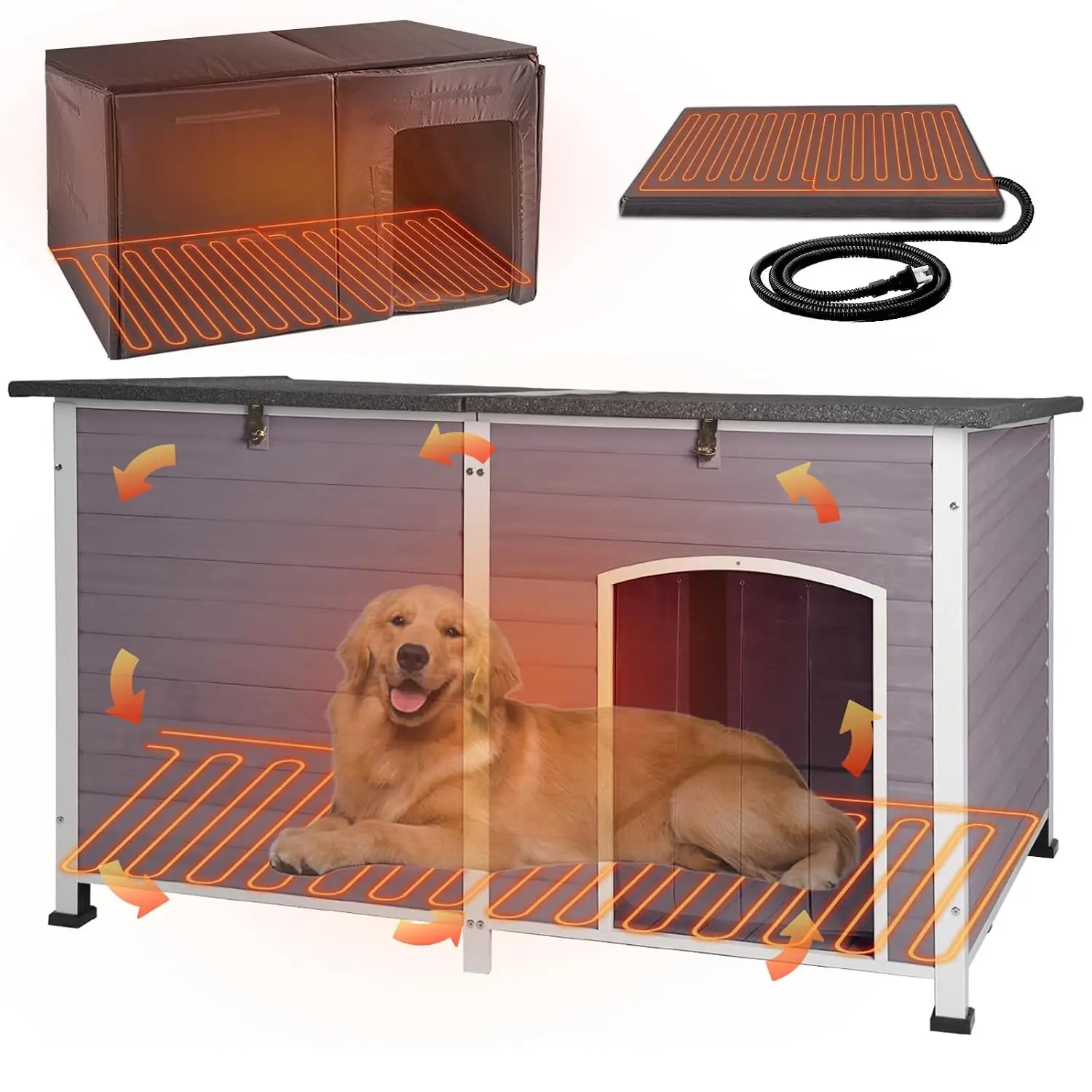 Outdoor Heated Dog House 59
