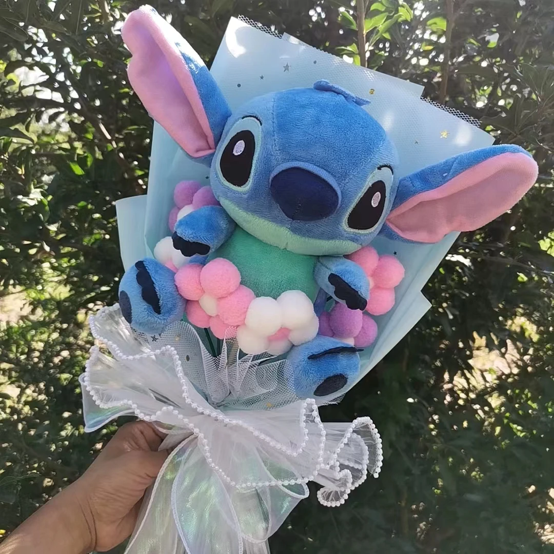 Plush Bouquet Cartoon Lovely Lilo and Stitch Stuffed Animals Doll Toys Valentine\'s Day Christmas Graduation Birthday Gifts