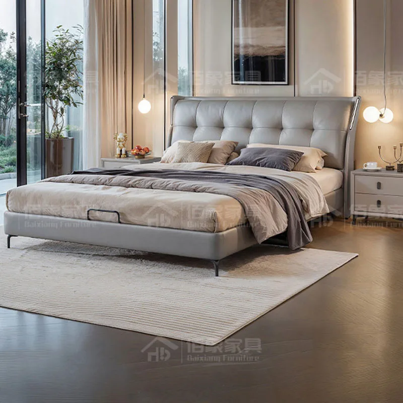 Frame Queen Bed Luxury Double Modern Full Girls Wooden Design European Bed Sleeping Safe Letto Matrimoniale Salon Furniture
