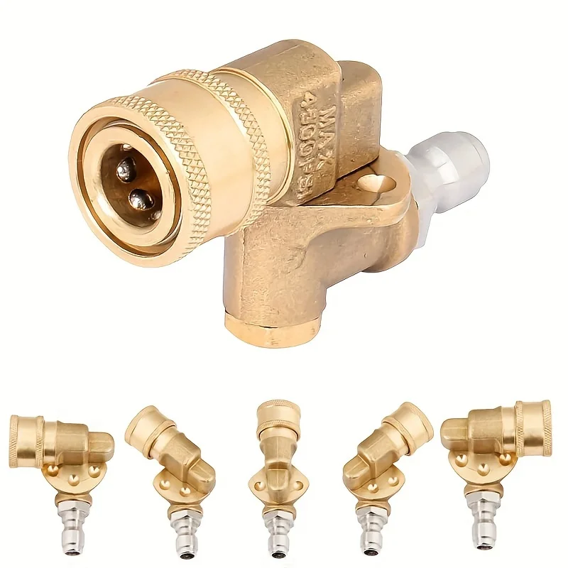 High Pressure Car Wash Gun Five Speed Adjustable Adapter Made of Brass Material 1/4 Quick Connector with 7 Color Nozzles