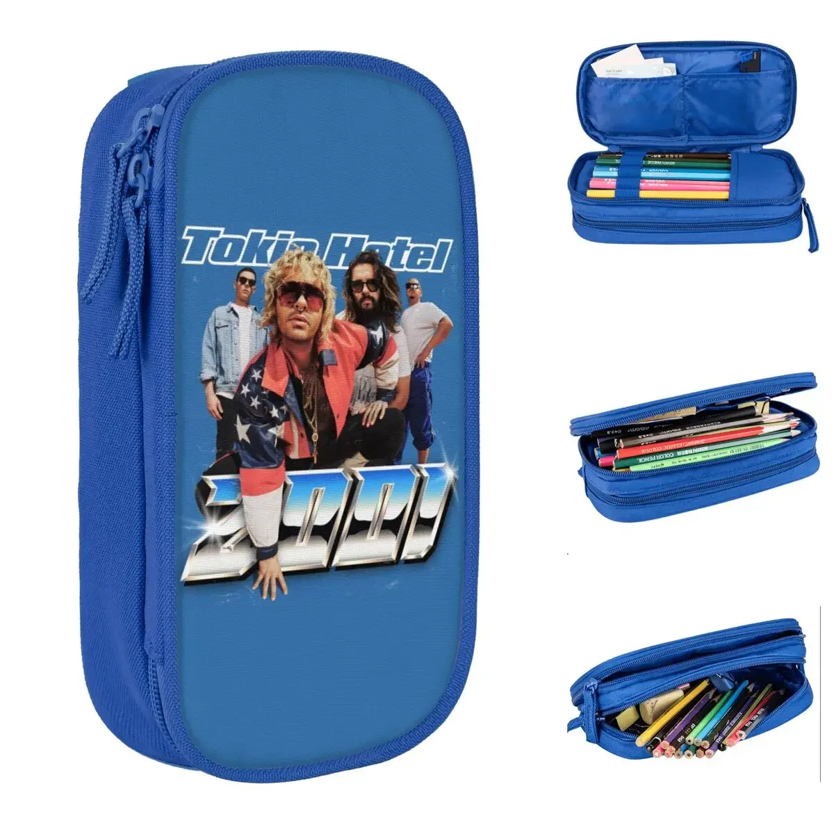 Tokio Hotel German Rock Pencil Case New BillKaulitz Pen Holder Bag Student Large Storage School Supplies Cosmetic Pencilcases