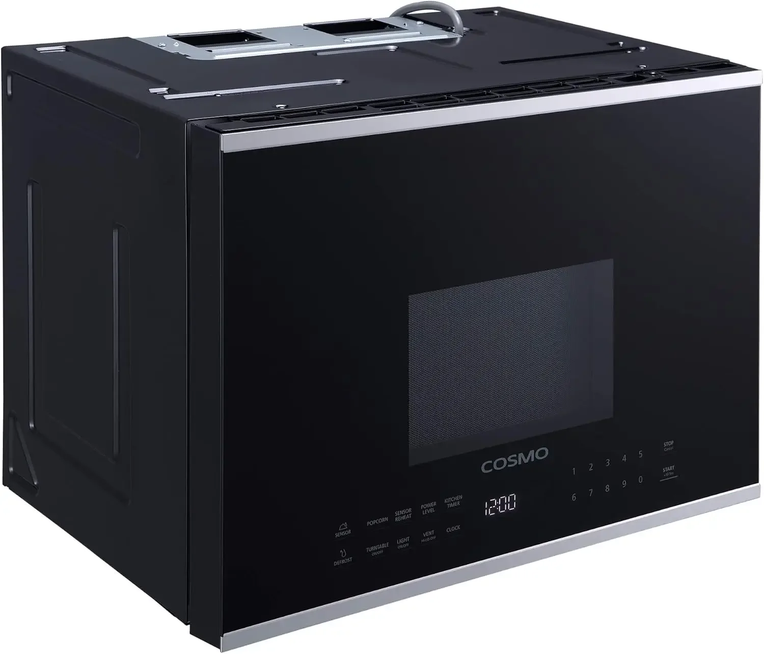 레인지 초과 전자 레인지, 벤트 선풍기 포함, 1.34 cu. ft 용량, 1000W, 24 인치, 블랙/스테인레스 스틸