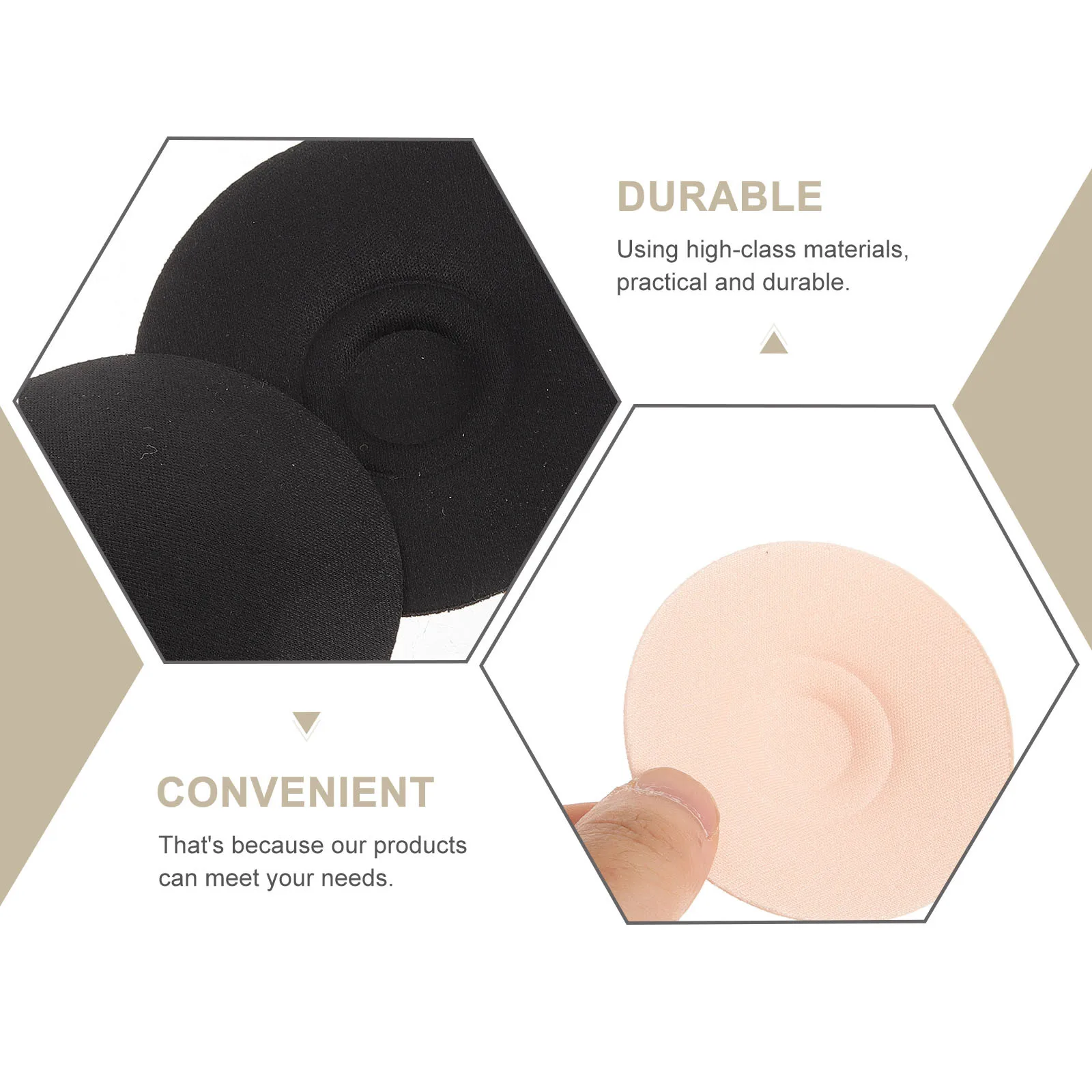 3 pares de almofadas de peito invisíveis respiráveis design ergonômico adesivos reutilizáveis à prova de suor adesivos de capa de adesivo de peito