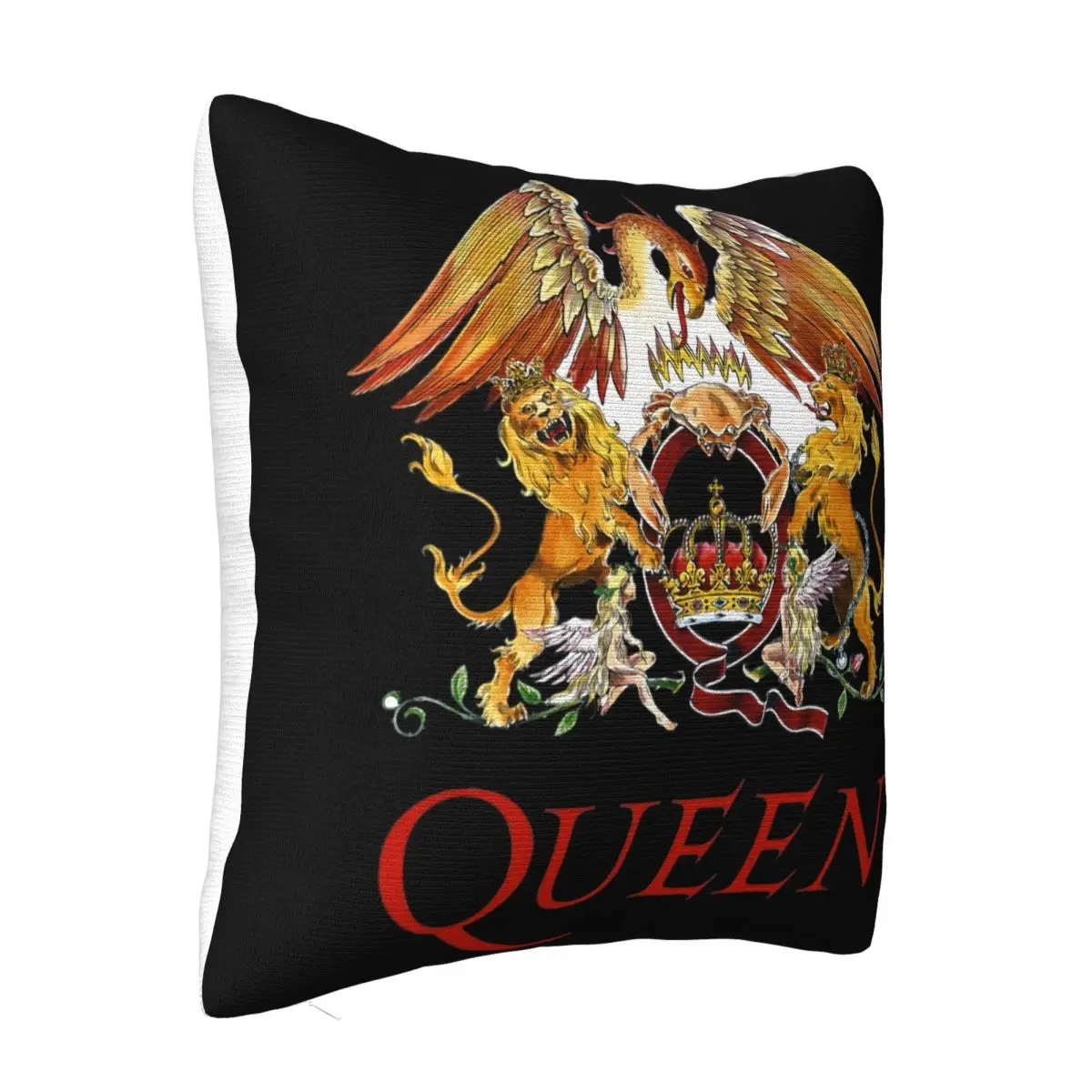 Queen White Color Mens Fashion Band Queen Logo Freddie Tops Tees Unisex Freddie Queen Pillow Case