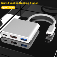 USB C HUB 3in1 Type C 3.0 to HDMI-compatible Docking Station PD Fast Charge 4K HDMI Adapter Splitter For MacBook Phone Computer