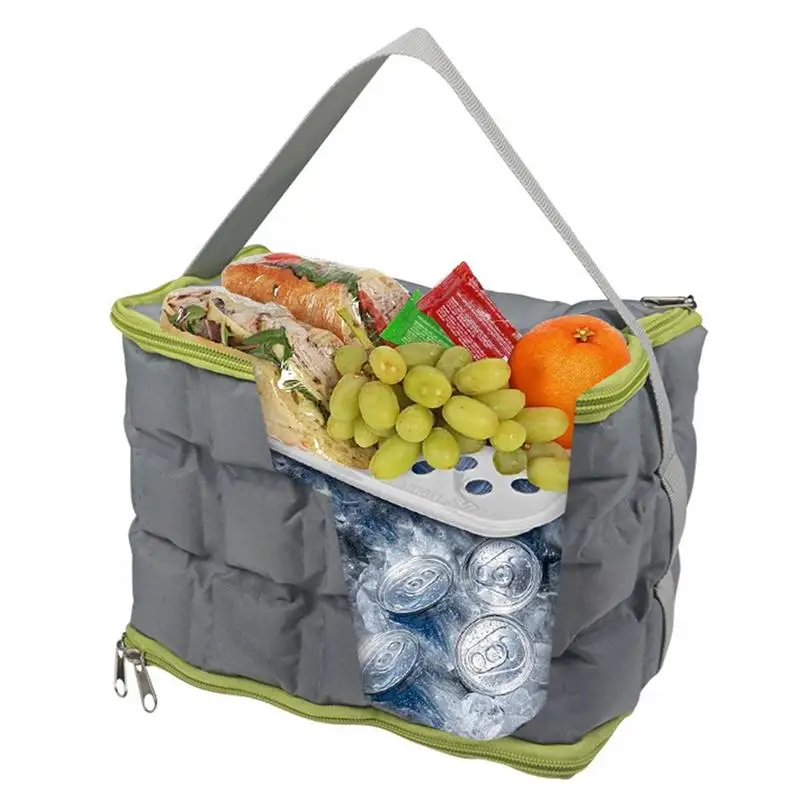 

Cooler Bag Insulated Freezable Cooler Bag Storage Reusable Large Capacity Ice Pack With Strap Freezer Cool Box For Picnics Men