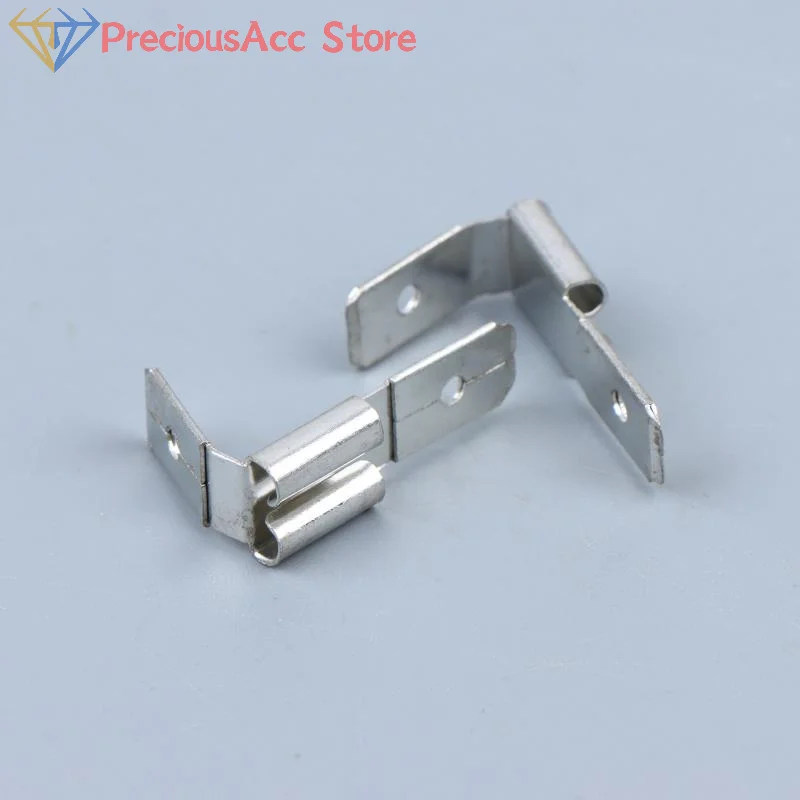 6.3mm Double Piggyback Spade Terminals, Tin-Plated Brass Electrical Connectors for Secure Wiring and Low-Resistance Circuits