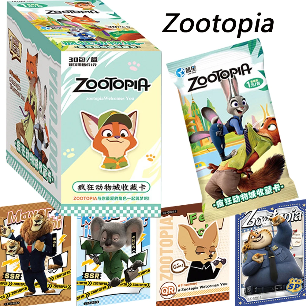 

Disney Zootopia Collection Card Adventure Animated Movies Protagonist Judith Nick·Wilde Naked Eye 3D Cat Eye Card Kid Love Gift