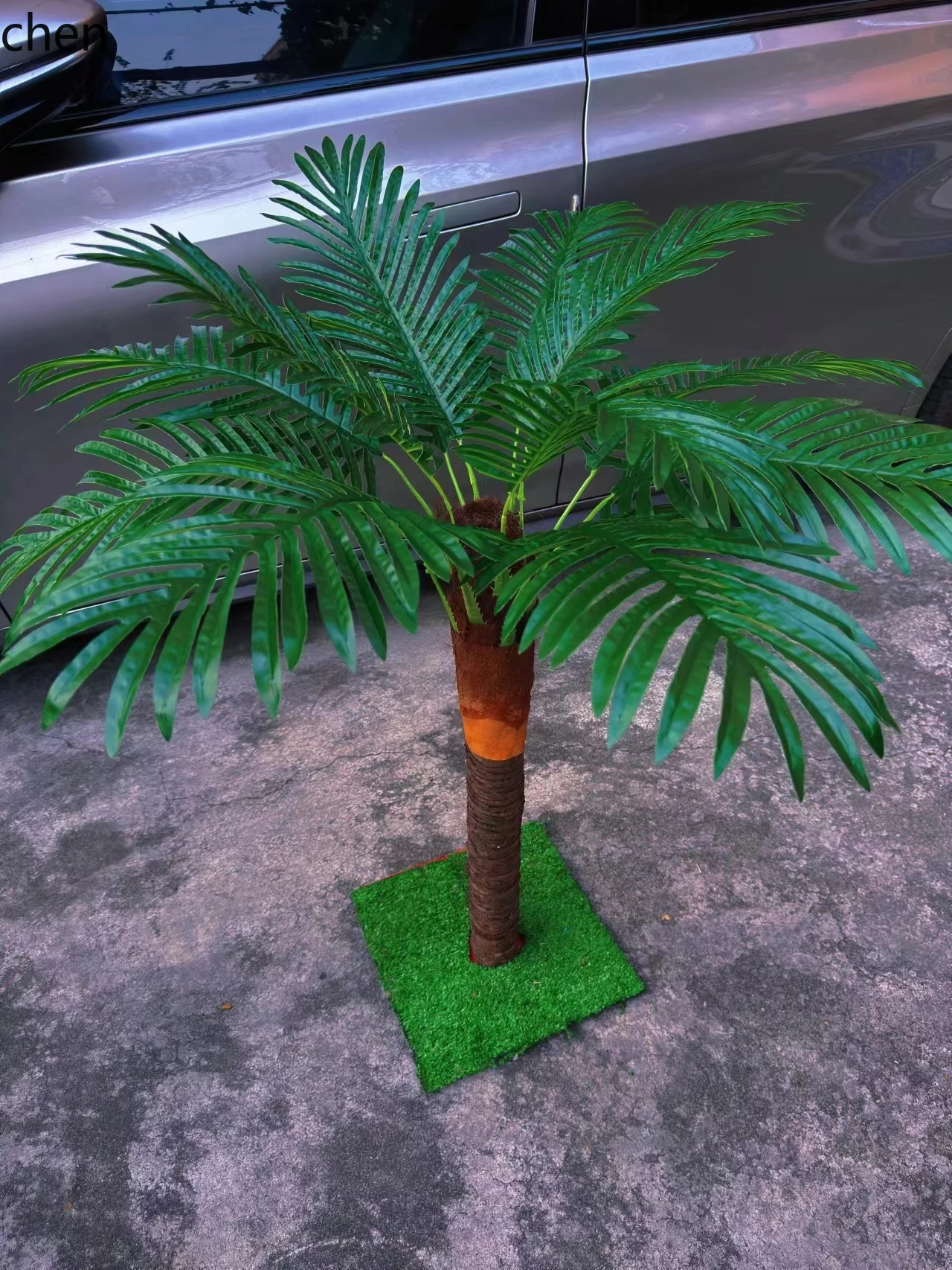 ZML Simulation Coconut Tree Indoor and Outdoor Tropical Green Plant False Potted Plant Large Decoration