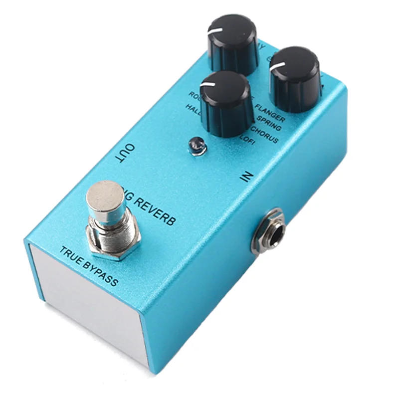 Digital Reverb Pedal Electric Guitar Single Effect Reverb Pedal 9 Modes Room Hall Chorus Spring Plate Flanger Eaho True Bypass