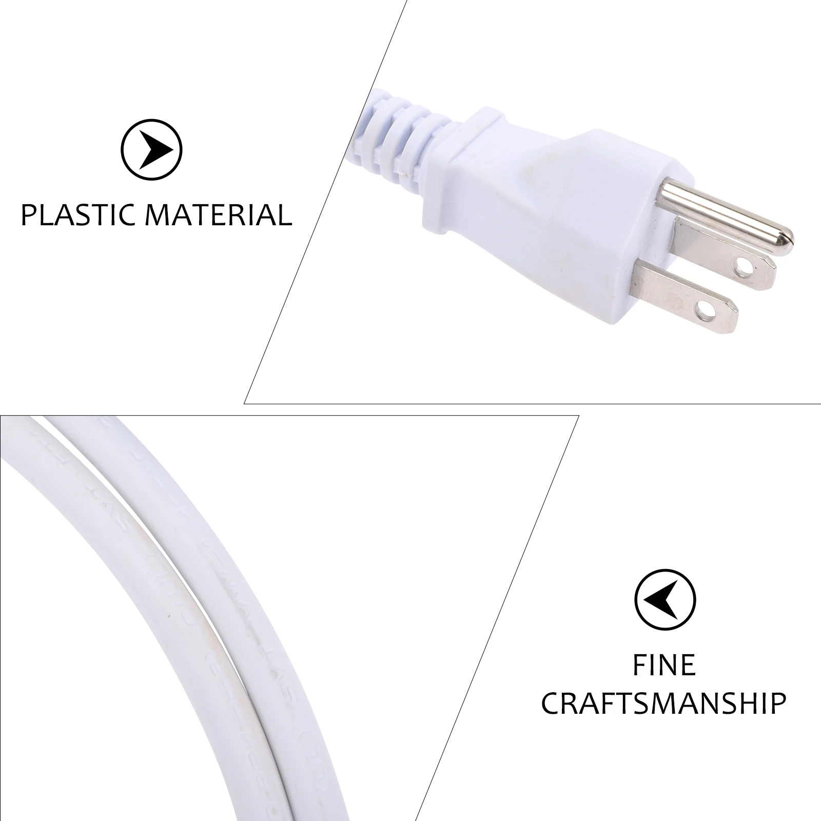 

US Regulated Power Cord 3-Wire Appliance Cord for Retro Lamps Table Floor Lamp Wire Plug Slim Electrical Accessories Replacement