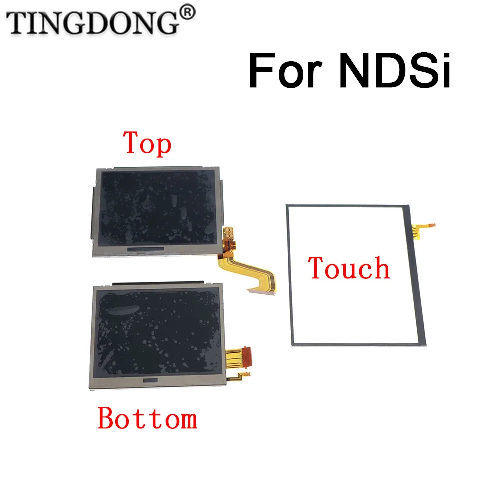 Для Nintendo DSi для NDSi верхний верхний ЖК-экран, нижний ЖК-экран, замена сенсорного экрана