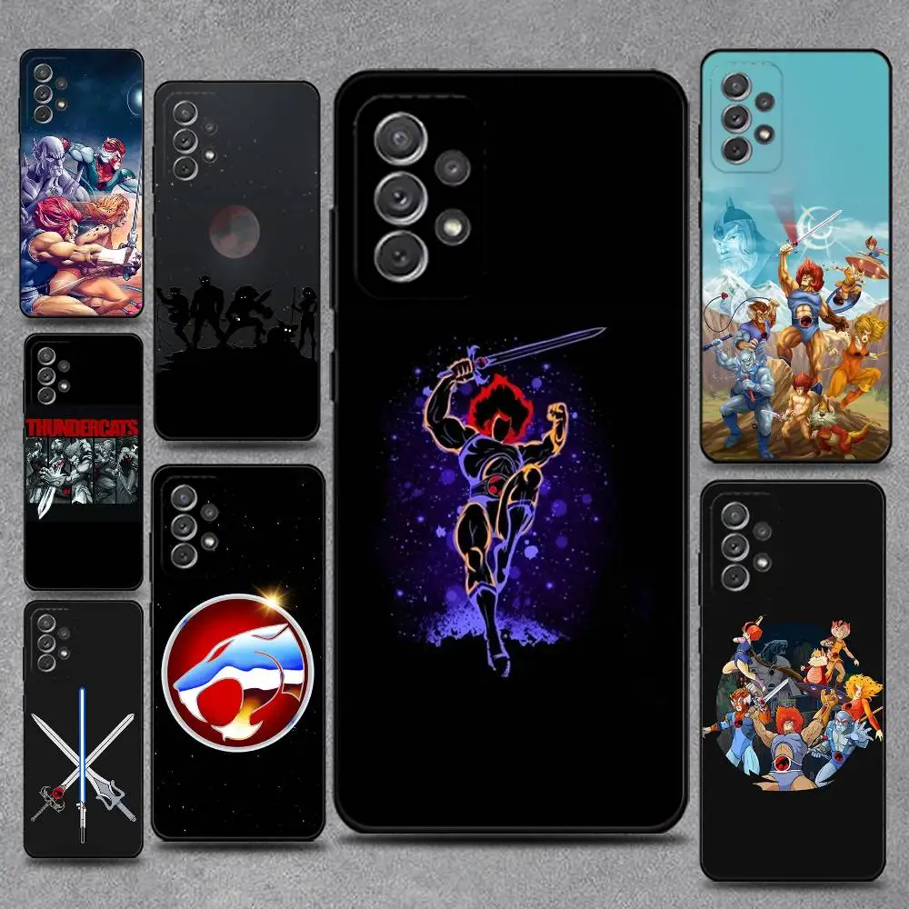 

Cartoon T-ThunderCats Phone Case For Samsung S25,S24,S21,S22,S23,S30,Ultra,S20,Plus,Fe,Lite,Note,10,9,5G Black Cover