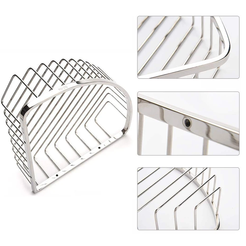 

Нержавеющая сталь Ванная комната Душ Угловая корзина Полка для хранения Настенный держатель Органайзер