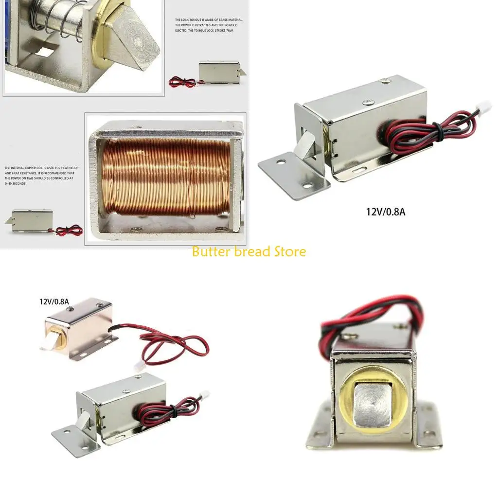 W89C 12V/0.8A ล็อคโซลินอยด์แม่เหล็กไฟฟ้า ความปลอดภัย ติดตั้งง่ายสำหรับตู้