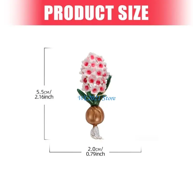 G5GC دبوس لافندر رقيق مصنوع يدويًا، إكسسوار زهور أنيق، إكسسوارات معطف نسائية أنيقة للارتداء اليومي