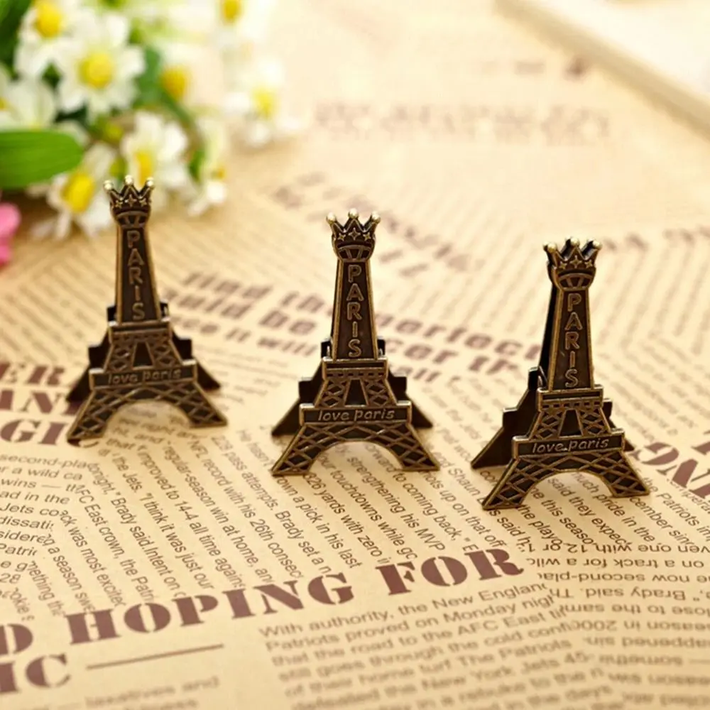 

Office Supplies Metal Retro Style Name Card Wedding Seats Clip Picture Clip Holder Memo Clip Paper Clip Eiffel Tower Clip