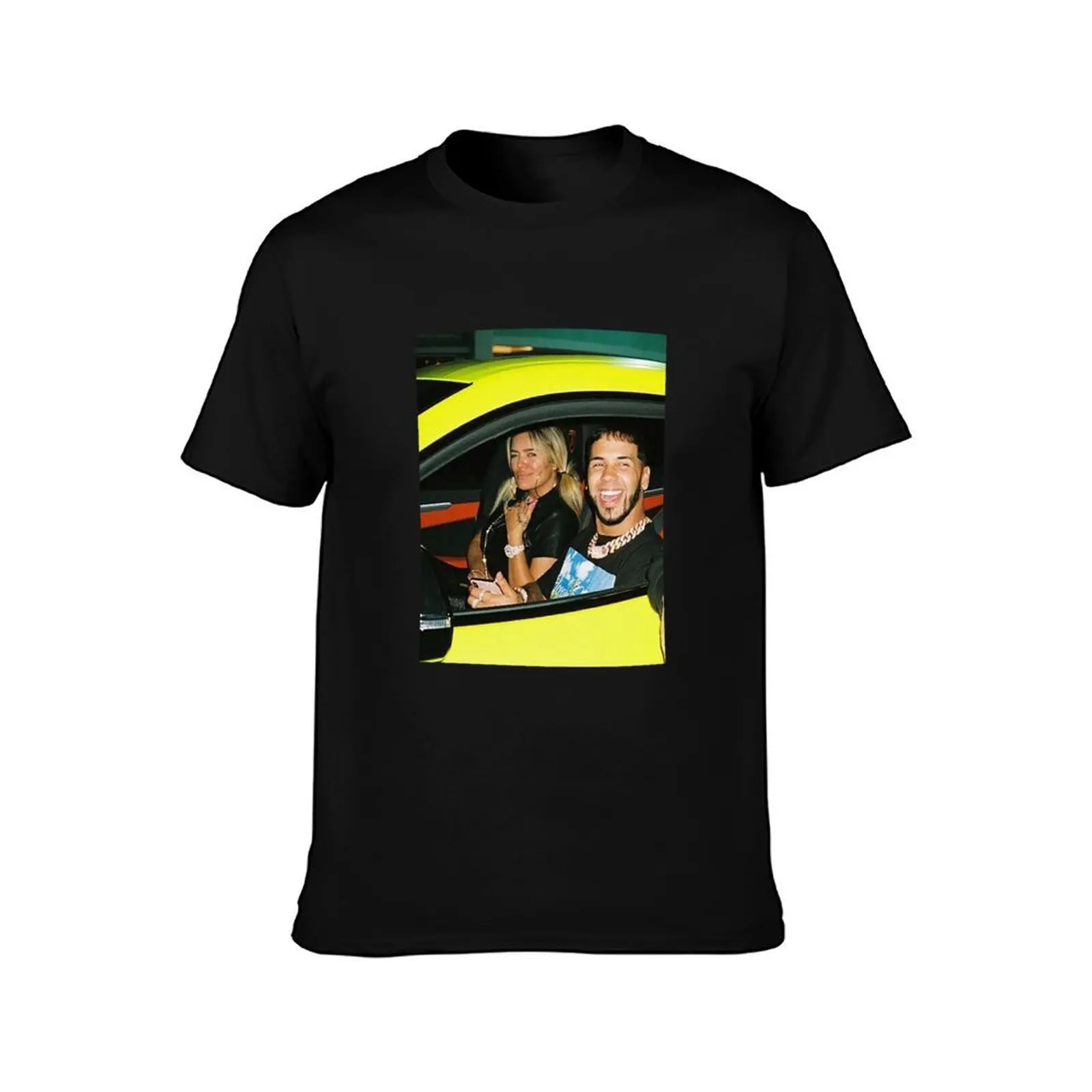 Anuel AA & Karol G T-Shirt t shirts for man slim fit T-Shirt