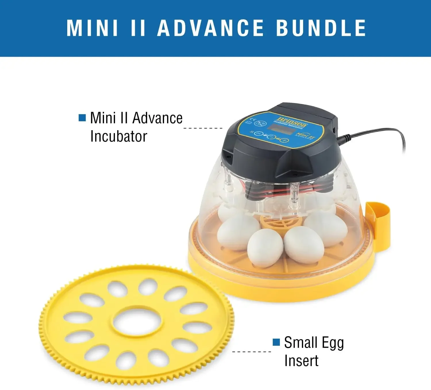 Mini II Advance Egg Incubator with Automatic Turning & Extra Insert | 50+ years of expertise! Set-and-forget automatic incubator