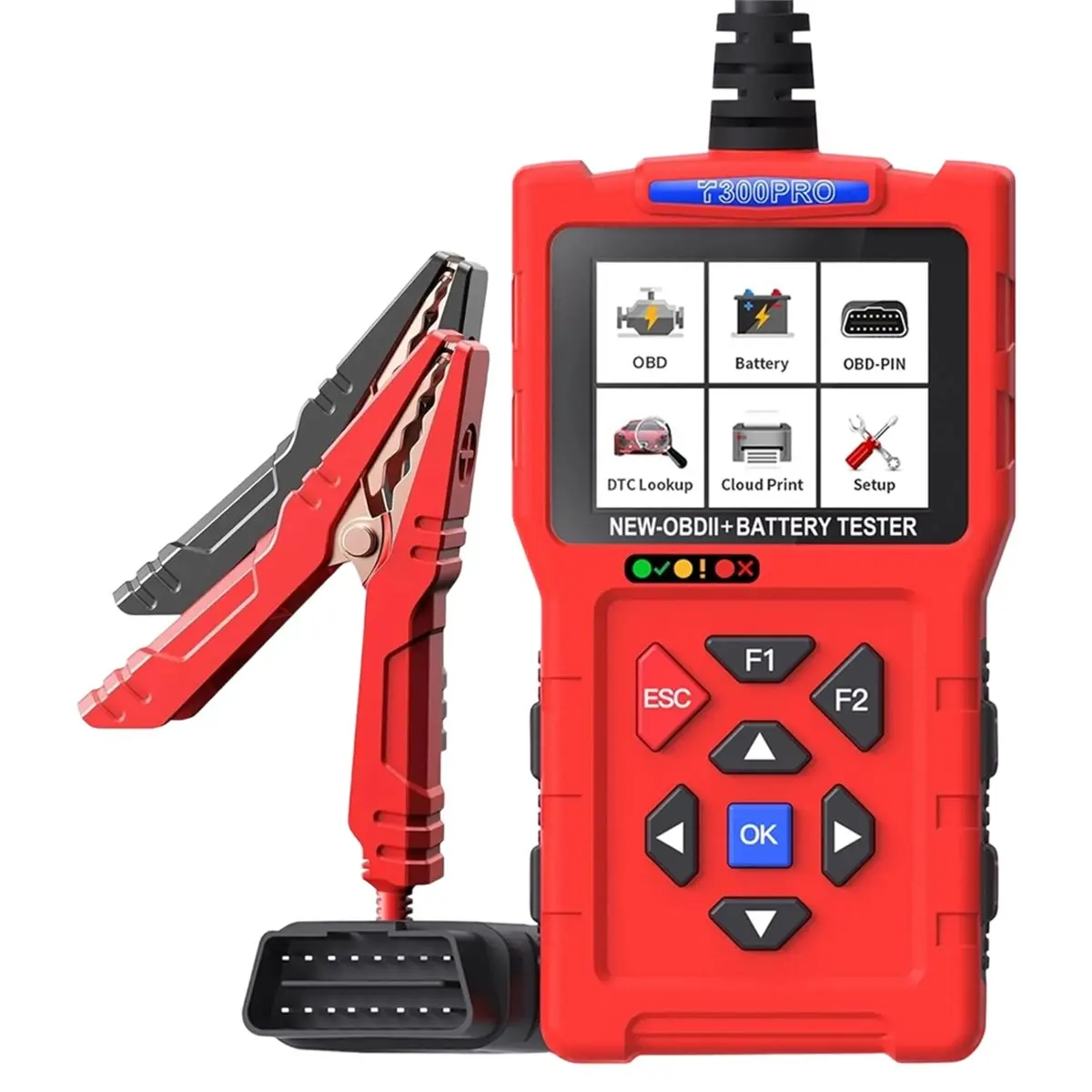 A1884P ~Car Scanner and Battery Tester 12v 24v Automotive Car Battery Tester and Check OBD2 Engine Code Reader
