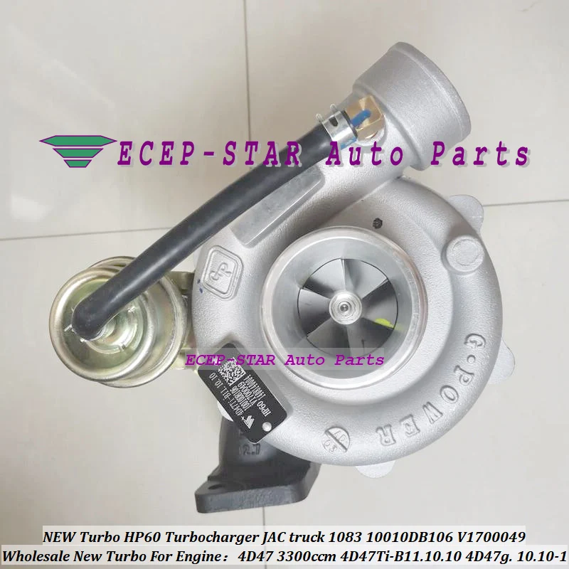 ww Turbo Turbocharger Turbine HP60 10010DB106 V1700049 For JAC truck 1083 Engine 4D47 4D47Ti-B11.10.10 4D47g. 10.10-1 3300ccm