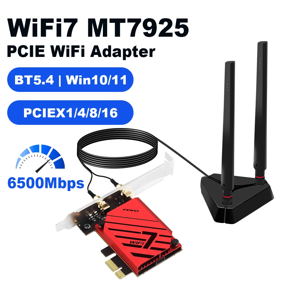 fenvi-wifi-7-mt7925-wifi-アダプター-be6500-bt54-80211be-pcie-x1-4-8-16-ワイヤレスネットワークカード-pci-e-wifi-アダプター-pc-win10-11-用