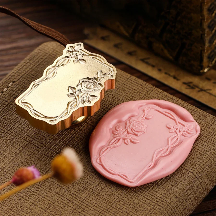 ختم من الشمع ختم رئيس إطار صور خمر عقد صور ختم ختم رئيس DIY بها بنفسك بطاقات المغلفات دعوات الزفاف سكرابوكينغ