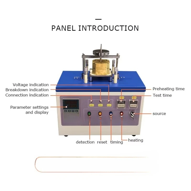 Enameled wire soft breakdown tester, high temperature resistant electrode, testing machine