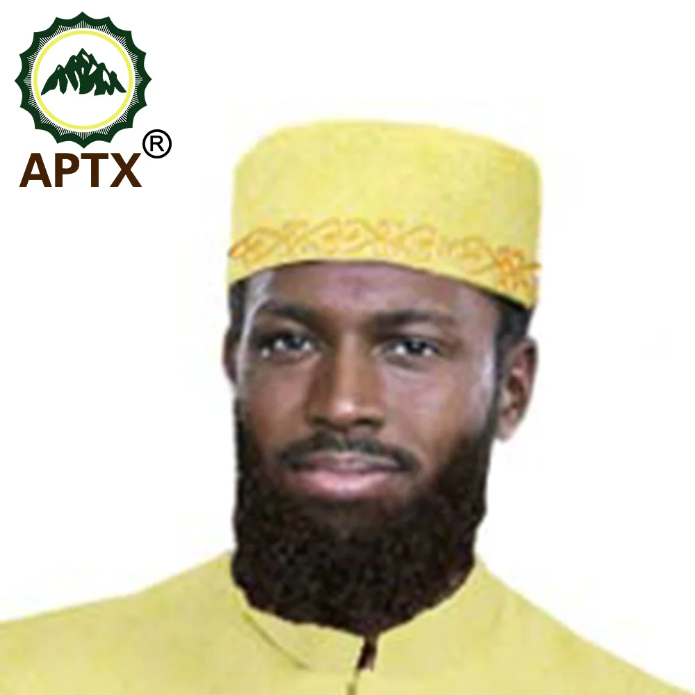 Men Prayer Hats Islamic African Muslim Kippah Arab Caps Men Arabia Cotton Gold Embroidery Wrap Muslim Islam Men Hat Headscarf