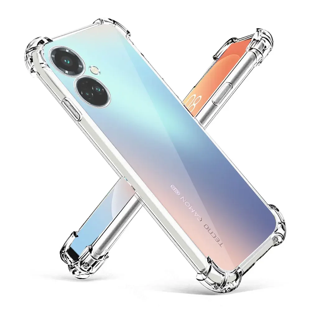 

For Tecno Camon 19 Case Clear Shockproof Silicon Soft Phone Cover For Camon 19 Neo Coque For Camon 19 Pro 4 5G Transparent Funda