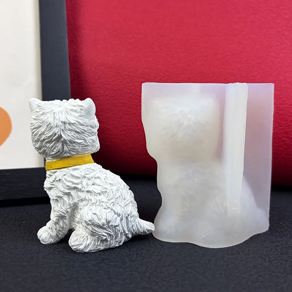 West Highland Terrier Memorial Mold, Animal Dog Silicone Mold for DIY Resin Gypsum, Pet Loss Keepsake & Tribute, Handmade Craft