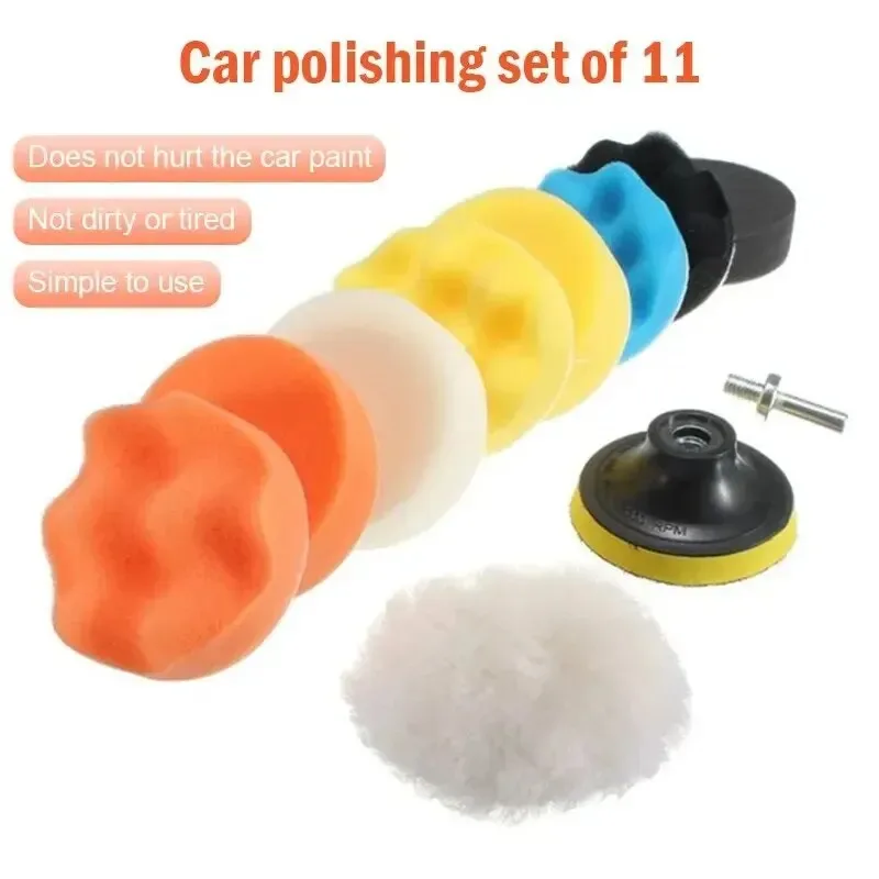 Polishing Sponge Plate Set Imitation Plush Waxing Angle Grinding Cleaning Sponge Wheel Car Beauty Set Electric Drill Polishing