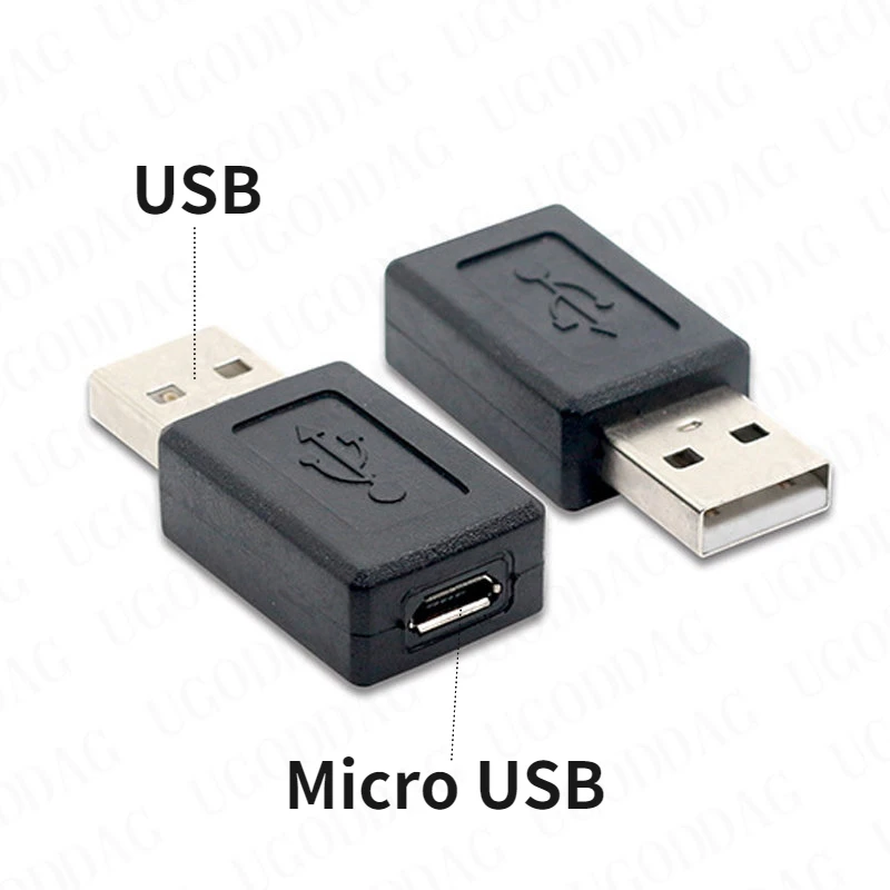 جديد أسود USB 2.0 نوع A أنثى إلى مايكرو USB B أنثى محول التوصيل محول usb 2.0 إلى مايكرو usb موصل بالجملة