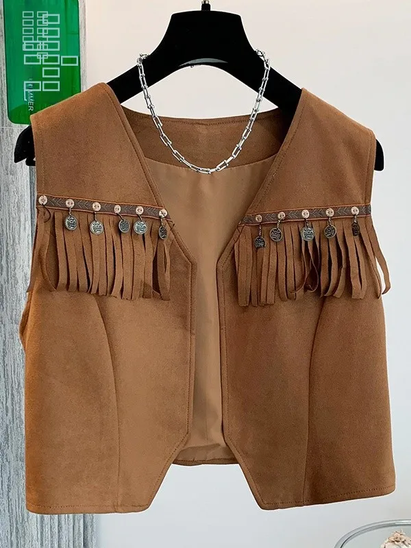 

Autumn Winter n Sle Women's Cardigan Tassel Travel Photoaphy Nationali Features Svel Top Faion Trend