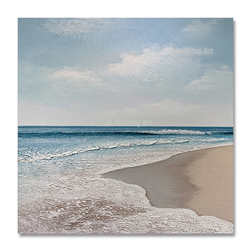 Imagem -06 - Modern Seascape Wave Canvas Oil Painting Picture Wall Decor Art Unframed Abstract Faca Pinturas para Presente Mais Recente Design