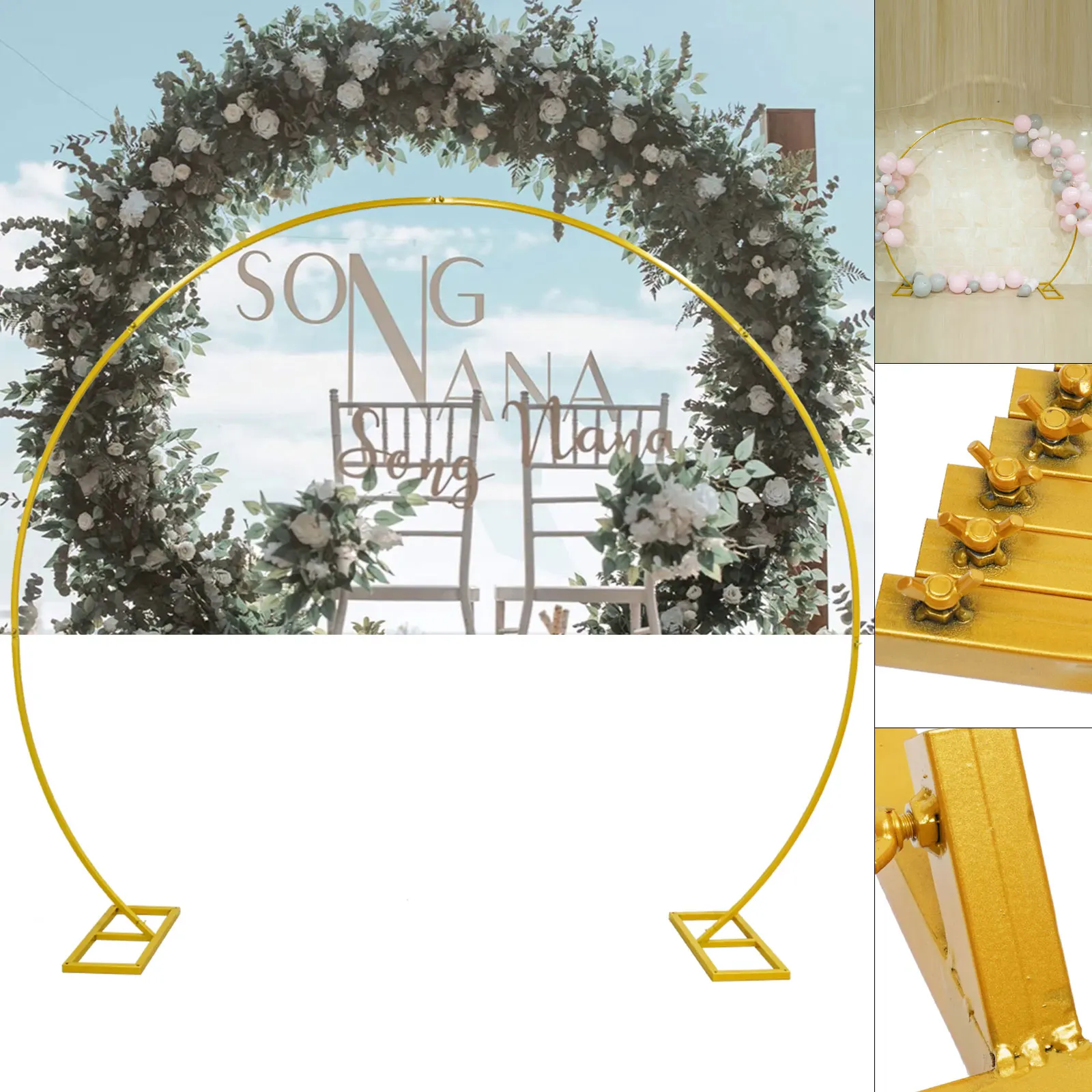 Metal Wrought Iron Wedding Arch Background Decorative Frame Mall Flower Display Decoration