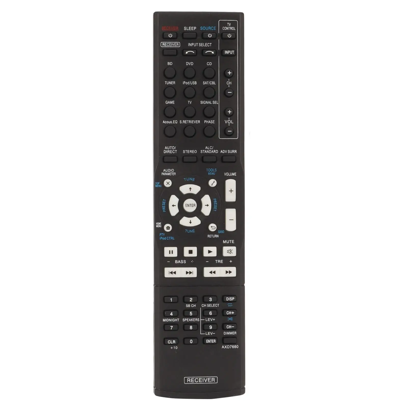 Replacement AXD7660 Remote for pioneer VSX 522 AV Receiver - Home Theater Sound Receiver Remote Control