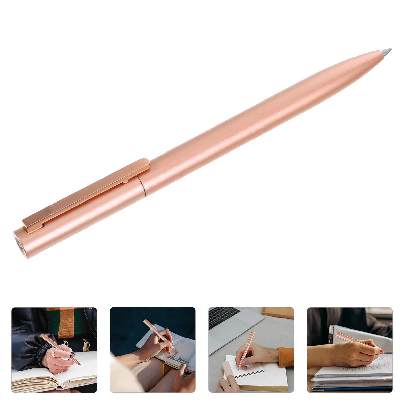 

Signing Pen Ball Pens for Writing Journaling Fancy Ballpoint Refill Black Rose Gold