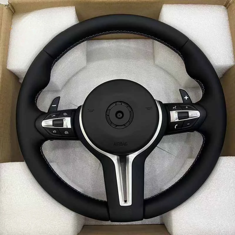For BMW 1-8 Series/X-Series M-Style Thong Pure Leather Steering Wheel Assembly Modification Upgrade
