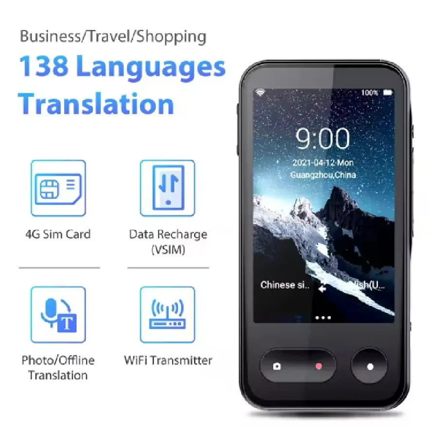 New T11 Portable Audio Translator 138 Language Smart Translator Offline In Real Time Smart Voice AI Voice Photo Translator