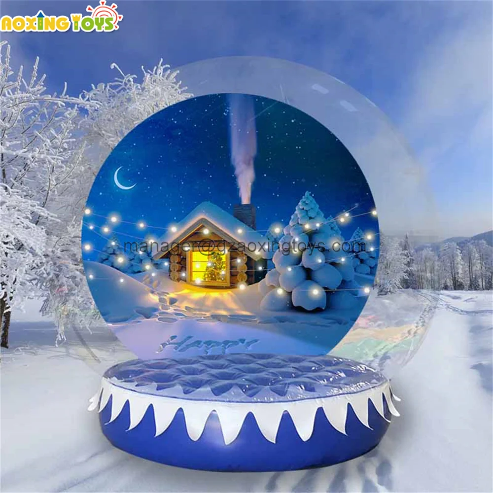 

2/3/4M Outdoor Giant Christmas Decorations Inflatable Snow Globe Bounce House Photo Booth For Festival Party Events