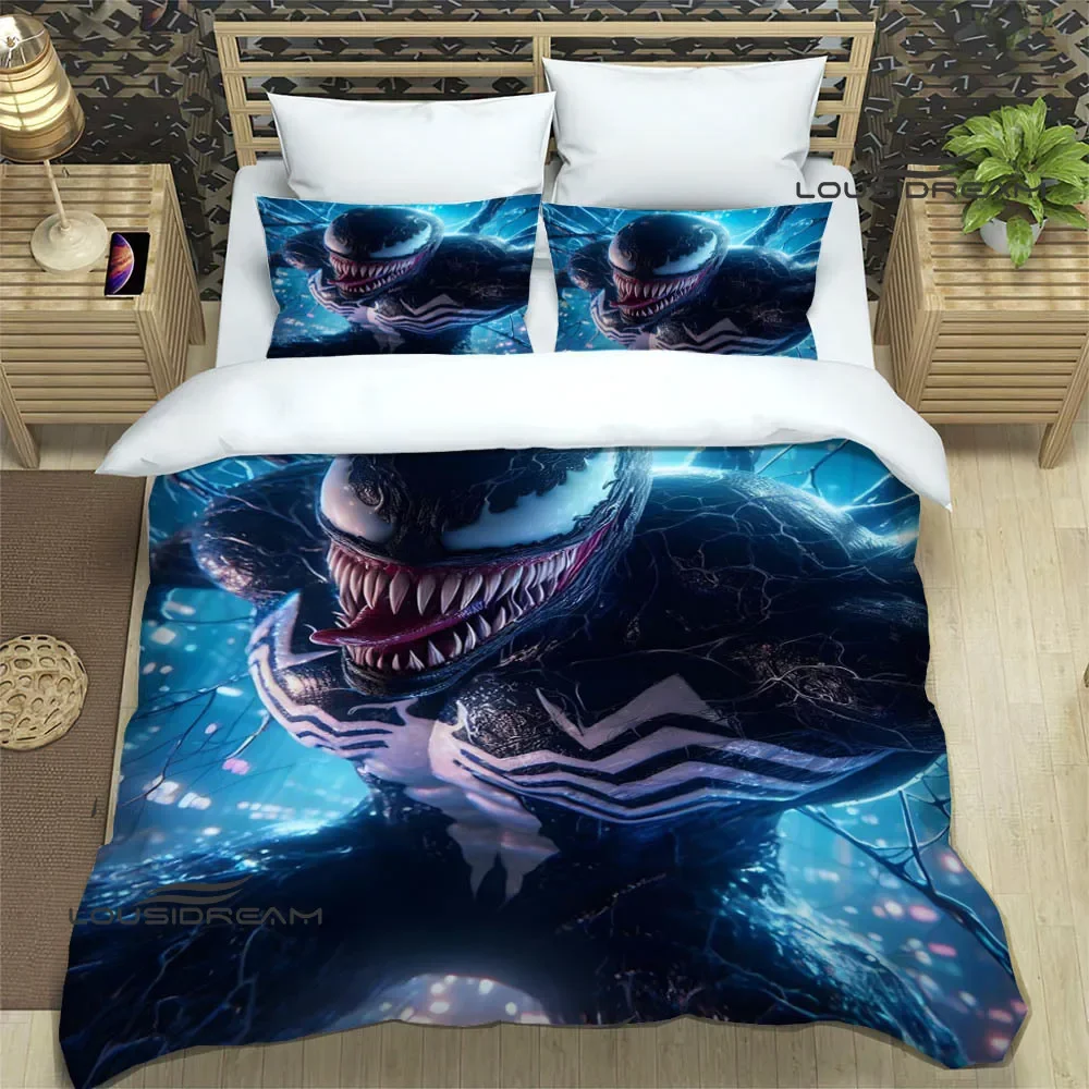 Cartoon V-venom printed Bedding Sets exquisite bed supplies set duvet cover bed comforter set bedding set luxury birthday gift