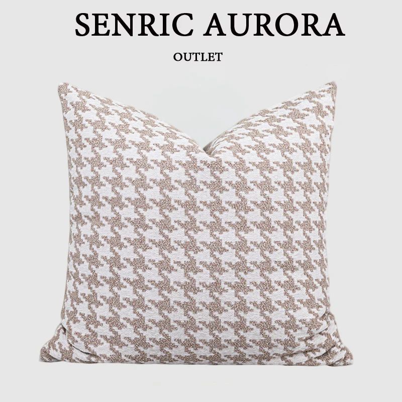 Design Luxury Cushion Cover 30x50 45x45 50x50cm Houndstooth Pattern Pillow Case For Home Hotel Bed Living Room Sofa