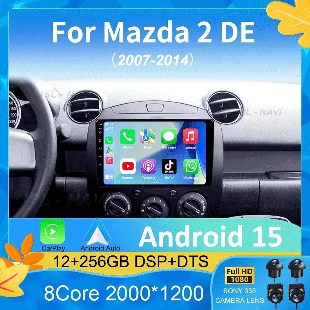 

Android15 For MAZDA 2 Mazda2 2007 2008 2009 2010 2011 2012 2013 2014 Car Radio Multimedia Player GPS Navi 2din 2 din Autoradio