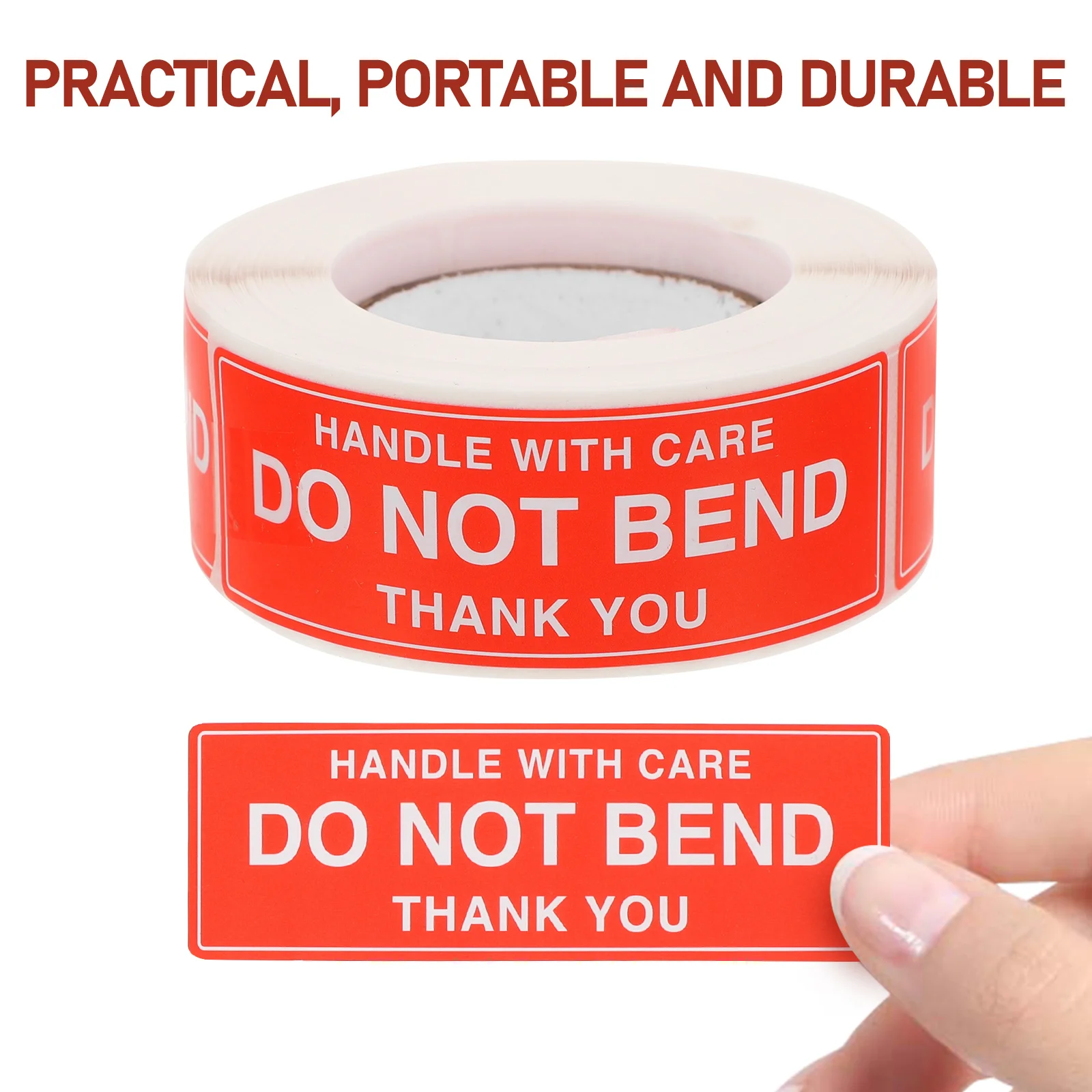 

Self-adhesive Label Stickers Packing Tape Receipt Warning Do Not Bend Packaging Package Labels